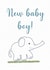 New baby boy elephant card created by Jazmyn Young