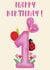 Happy birthday 1 year garden card. created by Juliana Costa