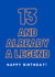 13th birthday legend card created by ERC Design