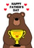 FATHER'S DAY BEAR CARD TO WORLD'S BEST DAD created by CARDTOON