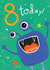 Cute 8th Birthday Card - Monster - Stars created by Sam Wilson