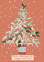 mistletoe tree pink merry Christmas and happy new year card created by Phoebe