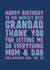 Funny Birthday Card for Grandad created by Blind Faith