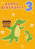 Happy 3rd Crocodile Birthday Card created by Julia Popova