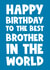 Cute birthday card for the best brother in the world created by Naomi Park