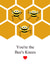 The Bee's Kness card created by Redshine Design