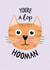 You're a Top Human cat card created by Leaf Lane Studio