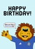 Chelsea Football Mascot Birthday Card created by Meg Makes It
