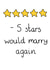 Funny 5 Star Wedding Anniversary Card - Marriage - 5 Star Rating - 5 Stars Would Marry Again created by Milliewest