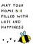 Cute Bee Pun New Home Card - May Your Home Bee Filled With Love And Happiness created by Hannah Hale