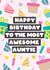 Cute Birthday Card for an awesome Auntie created by Bev O'Connor || @oconnordesign
