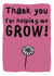 Thank you for helping me grow daisy flower card created by Gabriella Wilde