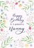 Wonderful Nanny Floral Birthday Card created by Nicki O'Donoghue Studio