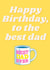 Fun Birthday Card - For Dad - Mug - The Best Dad created by Proper job studio