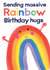 Rainbow Birthday Hugs Card. created by Rainbow Bee Creations