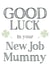 Cute good luck mummy in your new job card from the kids created by Hello Fridays Studio