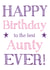 Pretty pink and purple Aunty birthday card created by Hello Fridays Studio