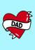 Fun Birthday/Father's Day Card - For Dad - Tattoo Heart created by Fighty Pants