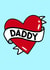 'Daddy' Tattoo Heart Birthday Card created by Fighty Pants
