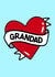 'Grandad' Tattoo Heart Birthday Card created by Fighty Pants