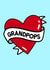 'Grandpops' Tattoo Heart Birthday Card created by Fighty Pants