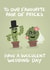 Funny Cactus Pricks Pun Card created by Woody's Design