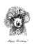 Poodle Sketch Birthday Card created by Anna Manka