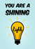 You are a shining light thank you card created by The Girl Next Draw Cards