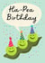 Ha-Pea Birthday Card created by Catalina Williams