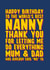 Funny Birthday Card for Nanny created by Blind Faith