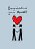 Congratulations you’re married - LGBTQ Wedding - Stickman card created by RaeCreates2021