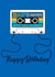 Happy birthday Dad Retro cassette tape mixtape created by Claire Beetham-Davies