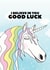 Magical unicorn, Good Luck Card created by Pearl Ivy
