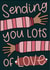 Cute heartfelt card - Hug - Sending you lots of love created by The Lyon's Den Graphics
