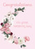 Classic Floral Wedding Day Card - Congratulations on your big day created by Party Piece Designs