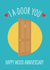 Cute Wooden Door Anniversary Card - 5 Years - I Adoor You Happy Wood Anniversary created by Frankie Jackson
