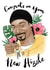 Funny Snoop Dogg New Home Card - Congratulations - Congrats On Your New Hizzle created by Sketchy Print Co