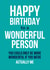 Cheeky wonderful person birthday card created by See-saw Cards