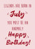 July Legend Birthday Card created by Bella's Designs