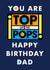 Top of the pops dad birthday card created by The Girl Next Draw Cards