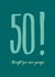 50 50th birthday funny cute modern green created by CreatedbyMe Sean