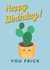 Cactus Happy Birthday You Prick created by Jodie