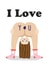 Rude Valentines Day Card / Anniversayr Card - Nude - Bum - I Love You created by Studio Boketto