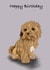 Cute Cavapoo Birthday Card 1000 created by Fat Nancy Cards 