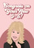 Dolly Parton New Job Card created by The Foxy Lemon Co.