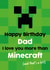 Happy Birthday Daddy Minecraft Card created by Tiger Feet Creations