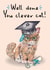 Funny well done clever cat graduation exams congratulations card created by Amy Florence Design