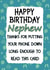 Funny Mobile Birthday Card for Nephew created by Jolly Ginger Cards