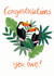 Cute Toucans New Home Card - Couple - Tropical Birds - Congratulations You Two created by Laura Barnes