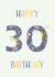 Floral Happy 30th Birthday card created by Sazerelli Designs